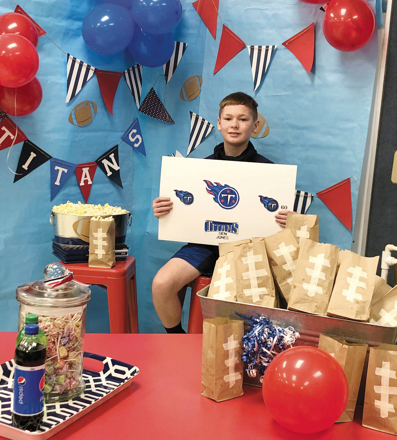 Bryson Burchett, a student at Northfield Elementary, hosted Titans center Ben Jones and introduced him to his classmates via a virtual event.